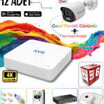 12 Kameralı Ses Kayıt Özellikli Güvenlik Kamerası Seti 008