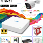 4 Kameralı Ses Kayıt Özellikli Güvenlik Kamerası Seti 008